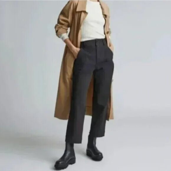 Everlane The Organic Straight Leg Pant Womens 12 Black - Picture 2 of 14